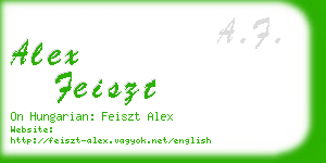 alex feiszt business card